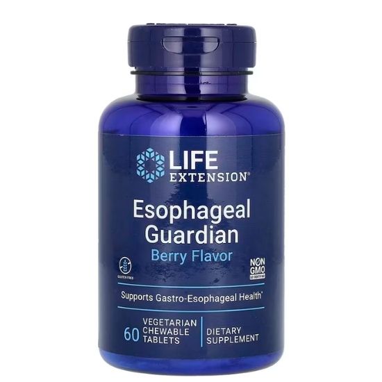 Esophageal Guardian, Berry Flavor, 60 vegetarian chewable tabs, Life Extension - Vitax.ro