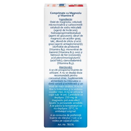 Magnesium 400 + Acid folic + Vitamina B1+B6+B12, 30 + 10 comprimate, Doppelherz - Vitax.ro