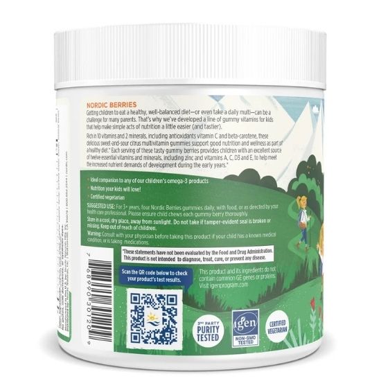 Nordic Berries Multivitamin,  Orange Lemon, 120 Gummy Berries, Nordic Naturals - Vitax.ro