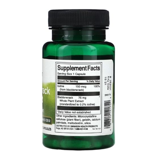 Bladderwrack Leaves, 60 caps, Swanson - Vitax.ro