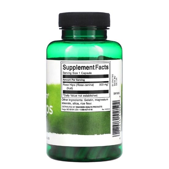 Rose Hips, 500mg, 120 caps, Swanson - Vitax.ro