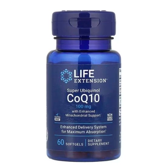 Super Ubiquinol CoQ10 with Enhanced Mitochondrial Support, 100mg, 60 softgels, Life Extension - Vitax.ro