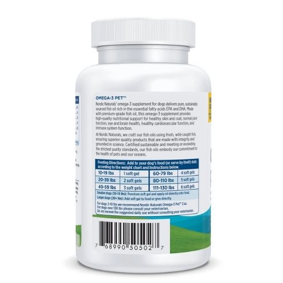 Omega-3 Pet, 90 softgels, Nordic Naturals - Vitax.ro