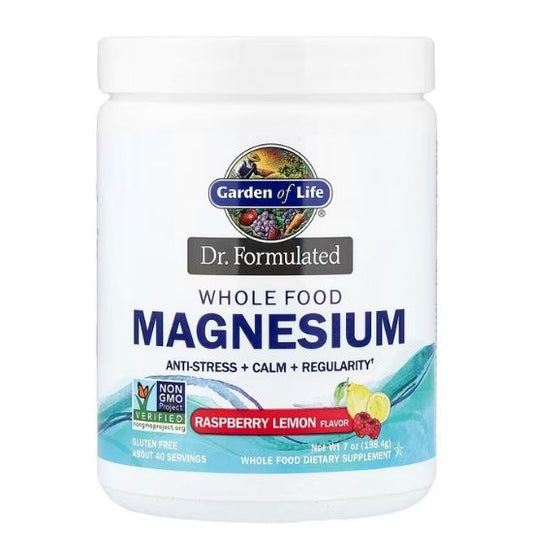 Dr. Formulated Whole Food Magnesium, Raspberry Lemon, 198g, Garden of Life - Vitax.ro