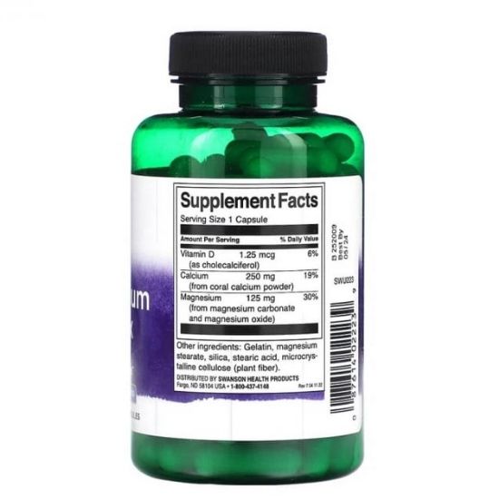 Coral Calcium Complex, 90 caps, Swanson - Vitax.ro