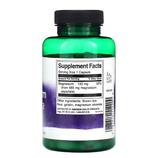 Magnesium Aspartate, 685mg, 90 caps, Swanson - Vitax.ro