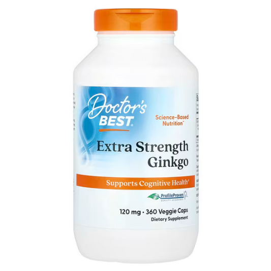 Extra Strength Ginkgo, 120mg, 360 vcaps, Doctor's Best - Vitax.ro