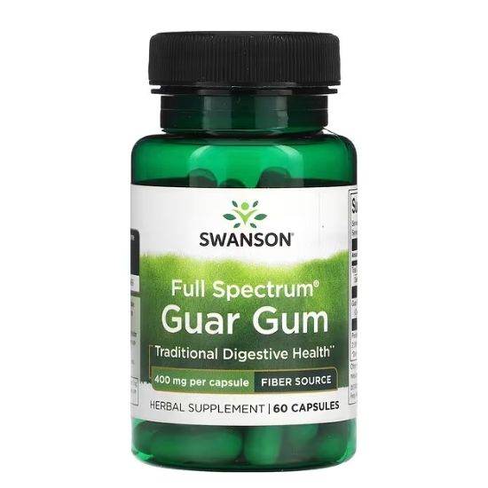 Full Spectrum Guar Gum, 400mg, 60 caps, Swanson - Vitax.ro