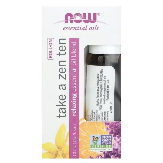 Essential Oil Roll-On, Take a Zen Ten, 10 ml, NOW Foods - Vitax.ro