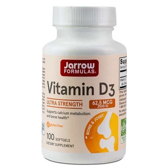 Vitamin D3, 2500 IU, 100 softgels, Jarrow Formulas - Vitax.ro