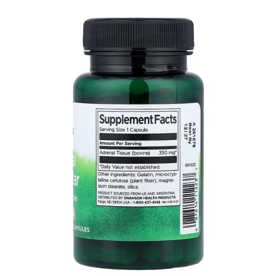 Adrenal Glandular, 350mg, 60 caps, Swanson - Vitax.ro