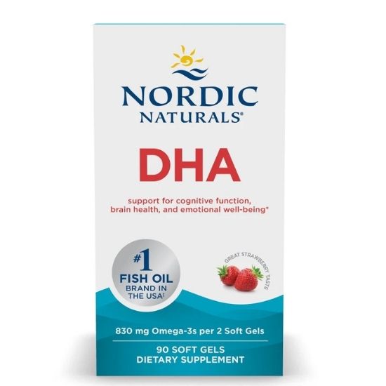 DHA, 830mg Strawberry, 90 softgels, Nordic Naturals - Vitax.ro