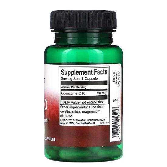CoQ10, 30mg, 60 caps, Swanson - Vitax.ro