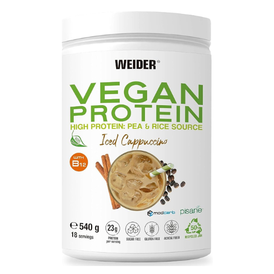 Vegan Protein, Iced Cappuccino, 540g, Weider - Vitax.ro