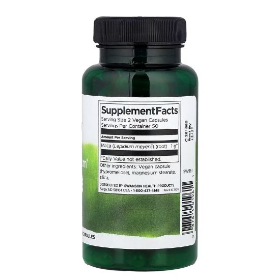 Maca, 500mg, 100 caps, Swanson - Vitax.ro