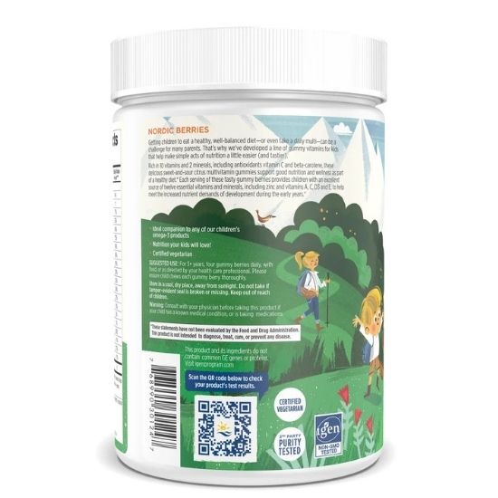 Nordic Berries Multivitamin, Orange Lemon, 200 Gummy Berries, Nordic Naturals - Vitax.ro