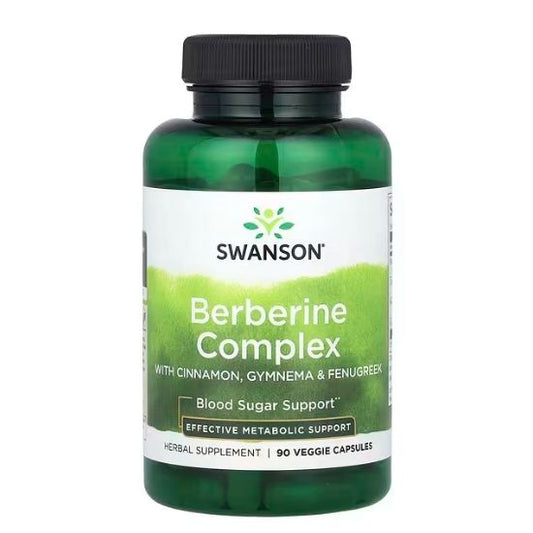 Berberine Complex with Cinnamon, Gymnema & Fenugreek, 90 vcaps, Swanson - Vitax.ro