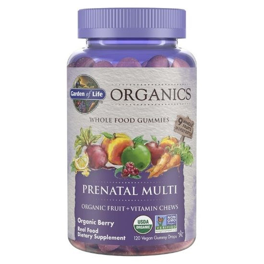 Mykind Organics Prenatal Multi Gummies, Organic Berry, 120 vegan gummy drops, Garden of Life - Vitax.ro
