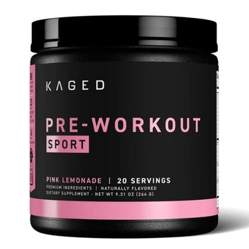 Pre-Workout Sport, Pink Lemonade, 264g, Kaged Muscle