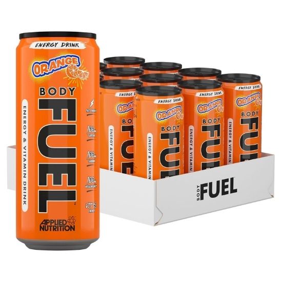 Bodyfuel Energy Cans, Orange, 12 x 330 ml, Applied Nutrition | Vitax.ro