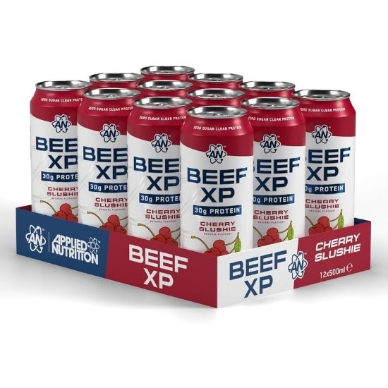 Beef XP Cans, Cherry Slushie, 12 x 500 ml, Applied Nutrition