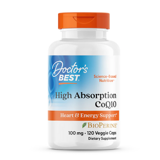High Absorption CoQ10 cu BioPerine, 100mg, 120 vcaps, Doctor's Best - Vitax.ro
