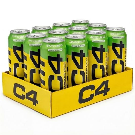 C4 Explosive Energy Drink, Twisted Limeade, 12 x 500 ml, Cellucor