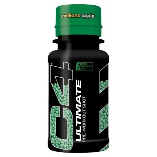 C4 Ultimate Pre-Workout Shot, Millions Apple, 12 x 60 ml, Cellucor - Vitax.ro