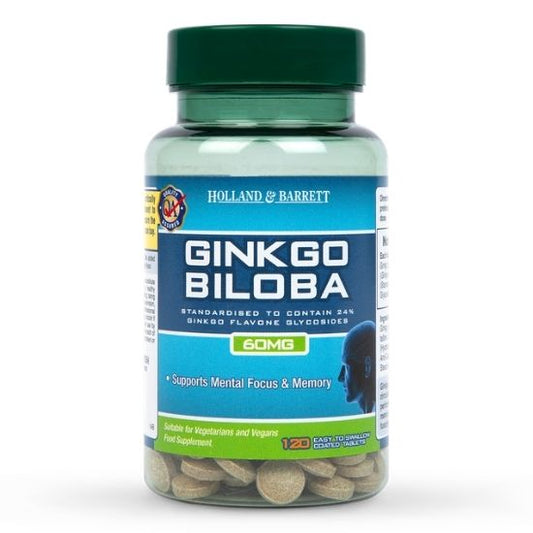 Ginkgo Biloba, 60mg, 120 tablets, Holland & Barrett