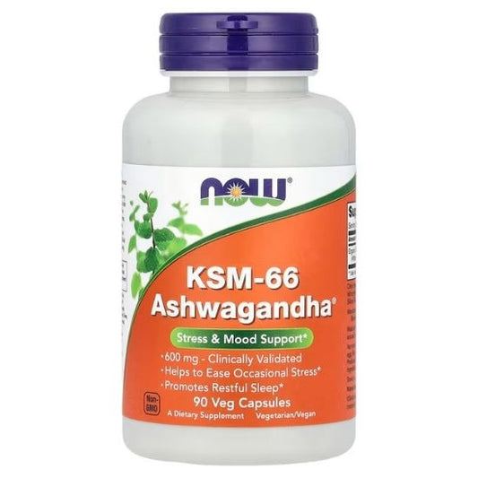 KSM-66 Ashwagandha, 90 vcaps, NOW Foods - Vitax.ro
