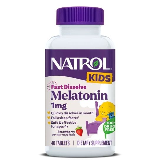 Kids Melatonin, Strawberry, 40 tabs, Natrol