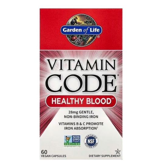 Vitamin Code Healthy Blood, 60 vegan caps, Garden of Life - Vitax.ro