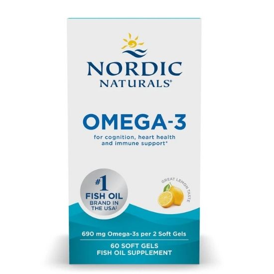 Omega-3, 690mg Lemon, 60 softgels, Nordic Naturals - Vitax.ro