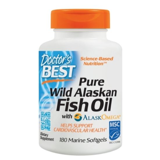 Pure Wild Alaskan Fish Oil cu AlaskOmega, 180 softgels, Doctor's Best - Vitax.ro