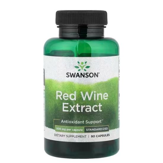 Red Wine Extract, 500mg, 90 caps, Swanson - Vitax.ro