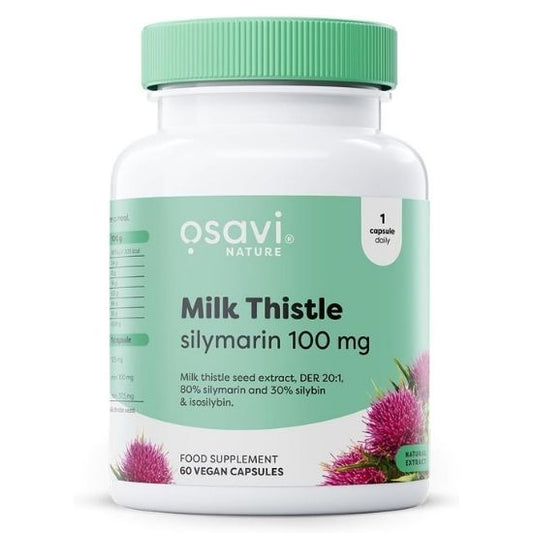 Milk Thistle, Silymarin 100mg, 60 vegan caps, Osavi - Vitax.ro
