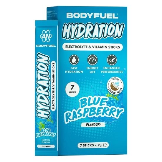 Bodyfuel Hydration Electrolyte & Vitamin Sticks, Blue Raspberry, 7 x 7g, Applied Nutrition