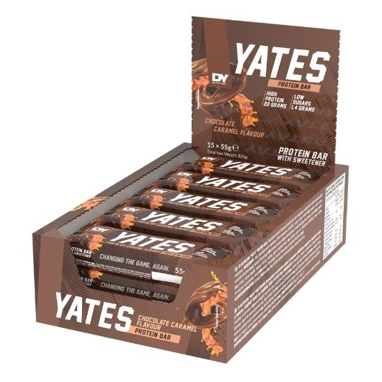 Yates Protein Bar, Chocolate Caramel, 15 x 55g, Dorian Yates