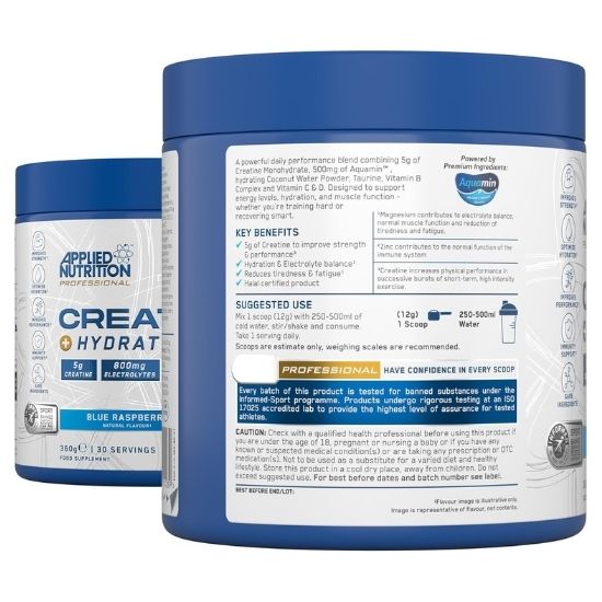 Creatine + Hydration, Blue Raspberry, 360g, Applied Nutrition