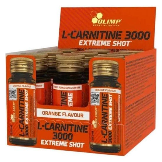 L-Carnitine 3000 Extreme Shot, Orange, 9 x 25 ml, Olimp Nutrition - Vitax.ro