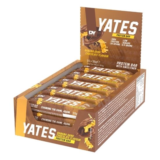 Yates Protein Bar, Banana Dark Chocolate, 15 x 60g, Dorian Yates