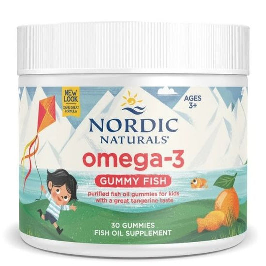 Nordic Omega-3 Gummies, 124mg Tangerine Treats, 30 gummies, Nordic Naturals - Vitax.ro
