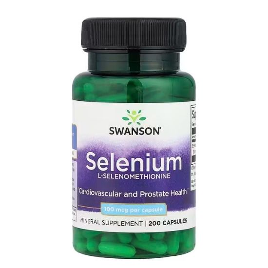 Selenium (L-Selenomethionine), 100mcg, 200 caps, Swanson - Vitax.ro