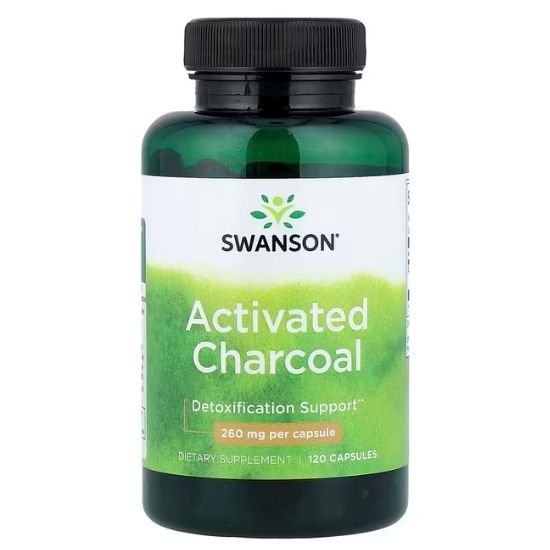 Activated Charcoal, 260mg, 120 caps, Swanson