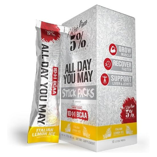 AllDayYouMay - Legendary Series Stick Packs, Italian Lemon Ice, 10 x 17g, 5% Nutrition