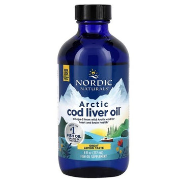 Arctic Cod Liver Oil, 1060mg, Lemon, 237 ml, Nordic Naturals - Vitax.ro