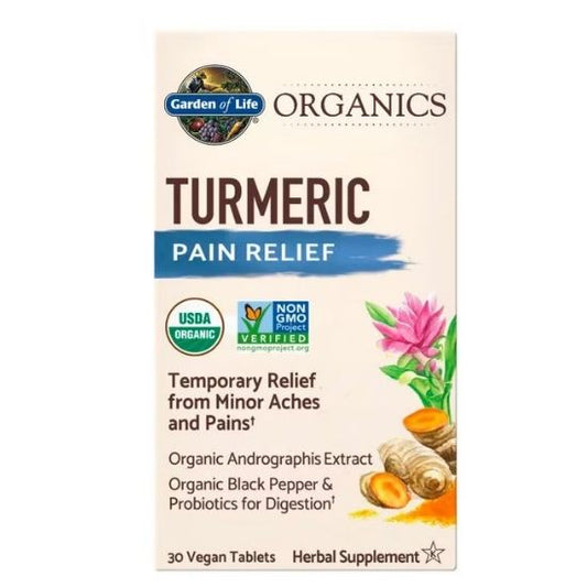 Mykind Organics Turmeric Pain Relief, 30 vegan tabs, Garden of Life - Vitax.ro