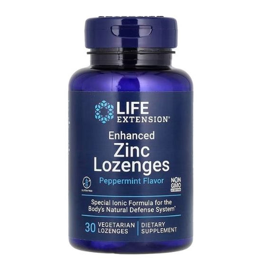 Enhanced Zinc Lozenges, Peppermint, 30 vegetarian lozenges, Life Extension - Vitax.ro