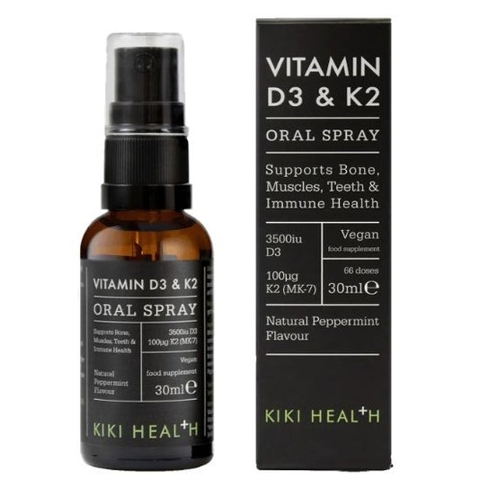 Vitamin D3 & K2 Oral Spray, Natural Peppermint, 30 ml, KIKI Health - Vitax.ro