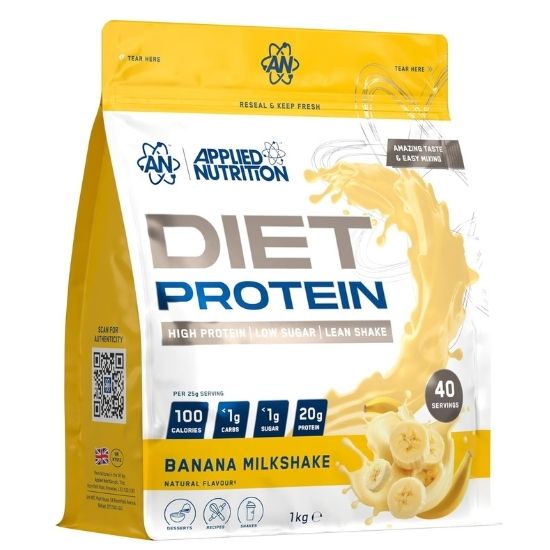 Diet Whey Protein, Banana Milkshake, 1000g, Applied Nutrition